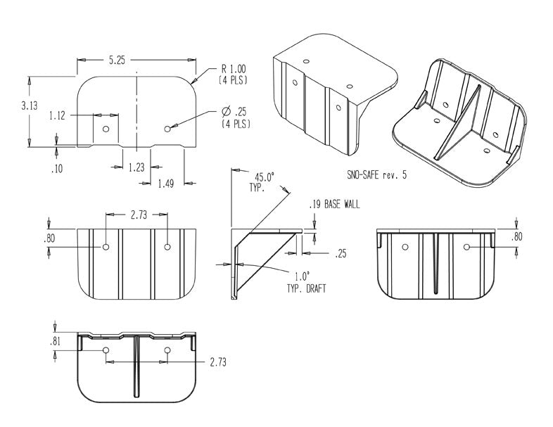 Clear Polycarbonate Snow Guards